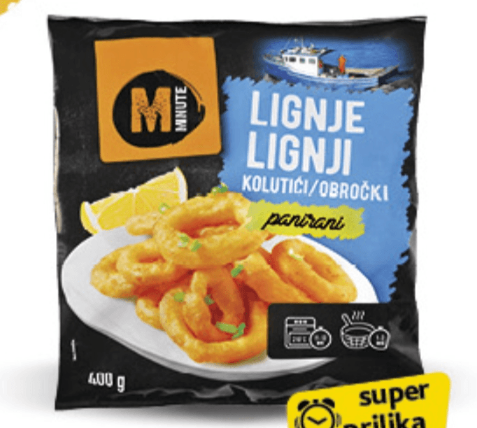 Minute Lignja panirani kolutići 400g - Akcija u trgovini Konzum