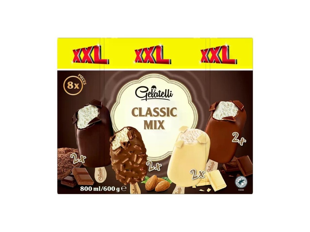 Gelatelli Maxi miks sladoleda XXL 8 x 120 ml Akcija u trgovini Lidl