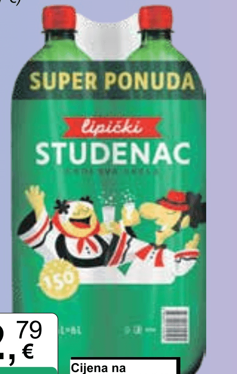 Studenac Prirodna gazirana mineralna voda 4x1,5 l - Akcija u trgovini KTC
