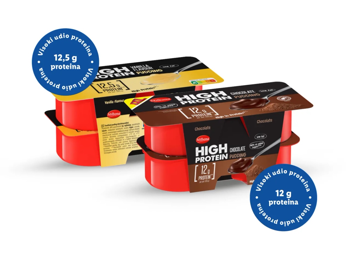 Milbona High protein puding 4 x 125 g - Akcija u trgovini Lidl