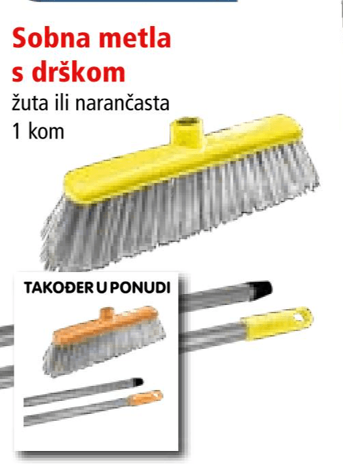 Sobna metla s drškom 1 kom - Akcija u trgovini Spar