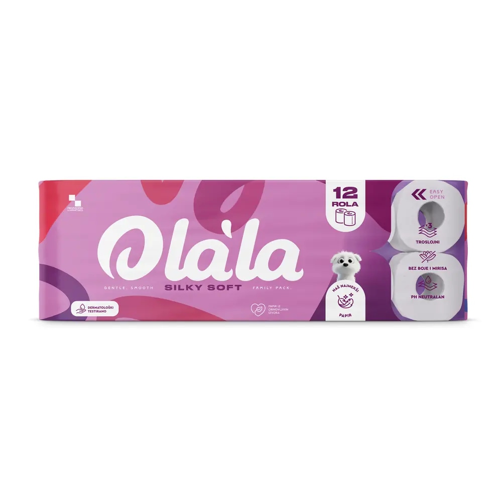 Toaletni papir Olala Silky Soft 3 sloja, 18 rola u pakiranju Akcija u trgovini Spar