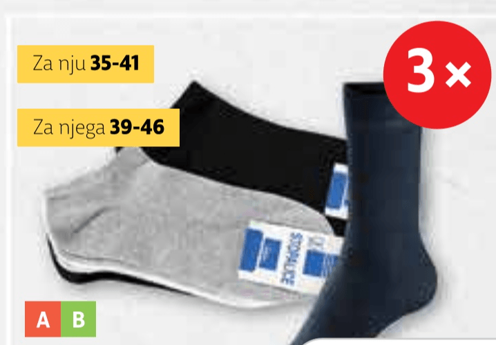 Čarape ili stopalice - Akcija u trgovini Plodine