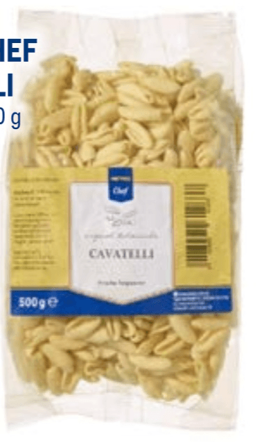 Metro Chef Cavatelli 500 g - Akcija u trgovini Metro
