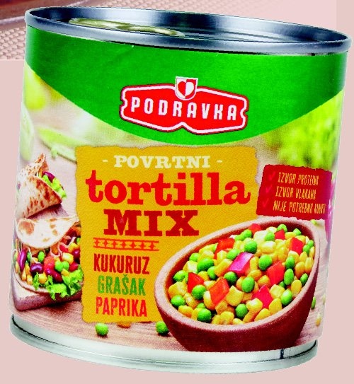 Tortilla mix Podravka Povrtni 300 g / 265 g ocijeđene mase - Akcija u trgovini Boso
