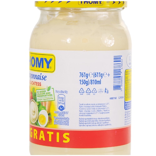 THOMY Majoneza 611g ili 611g+150g gratis - Akcija u trgovini Kaufland