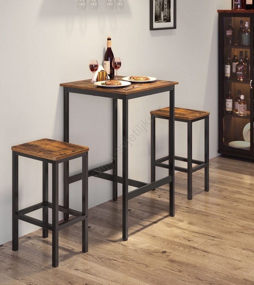 Barski stol s dvije stolice 88x40x110 cm KESPER - Akcija u trgovini Plodine