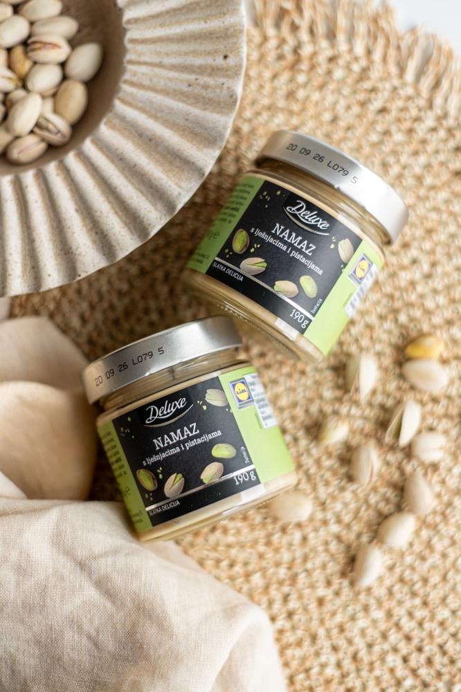 Namaz s lješnjacima i pistacijama 190 g Deluxe - Akcija u trgovini Lidl