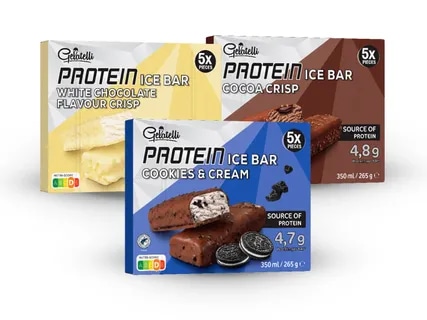 Gelatelli Proteinski sladoled 5 x 70 ml - Akcija u trgovini Lidl