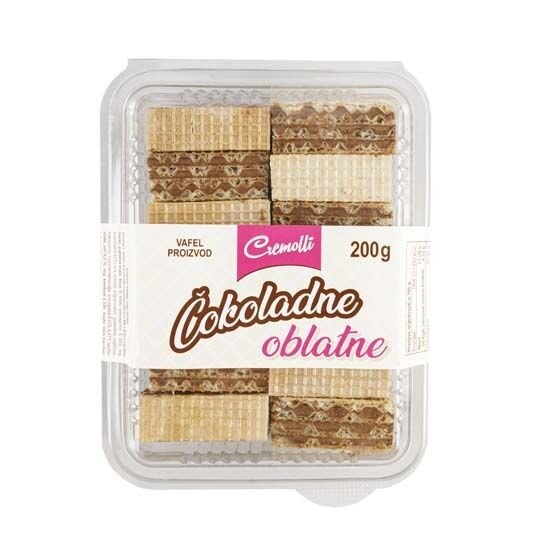 Čokoladne ili šarene oblatne 200 g Cremolli - Akcija u trgovini Plodine