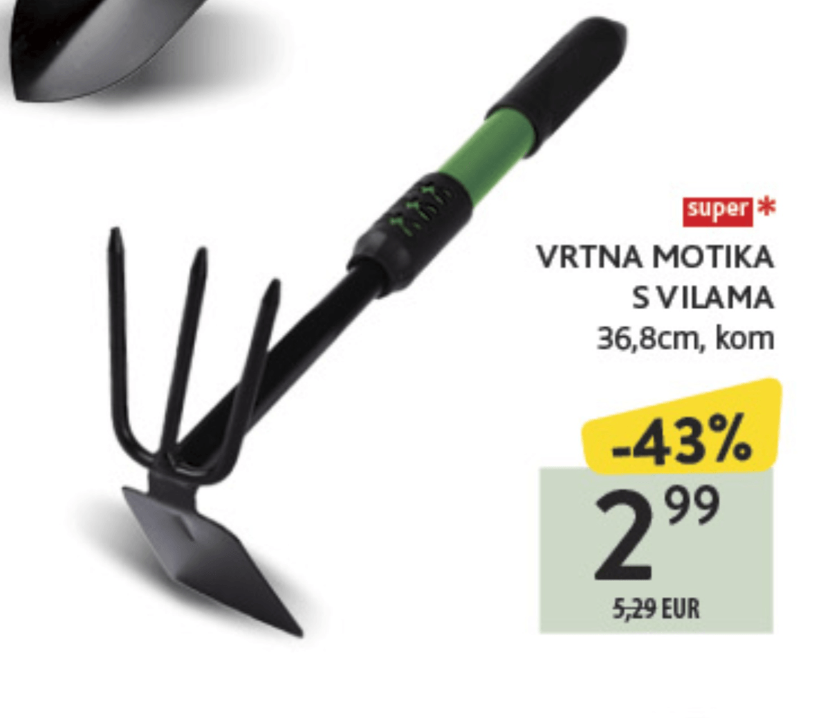 Vrtna motika s vilama 36,8cm, kom - Akcija u trgovini Konzum