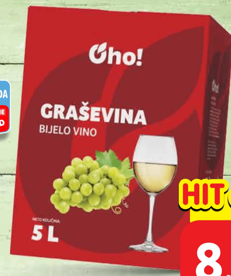 OHO! Graševina 5 l - Akcija u trgovini Plodine