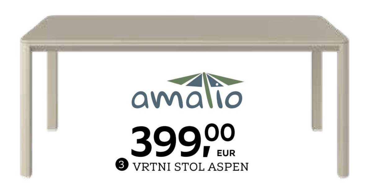 Vrtni stol Aspen amalio - Akcija u trgovini Lesnina