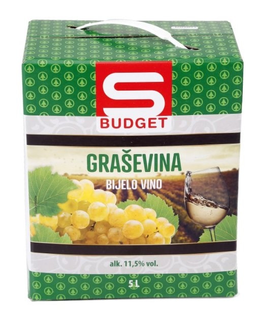 Vino Graševina 5 L S-BUDGET - Akcija u trgovini Spar