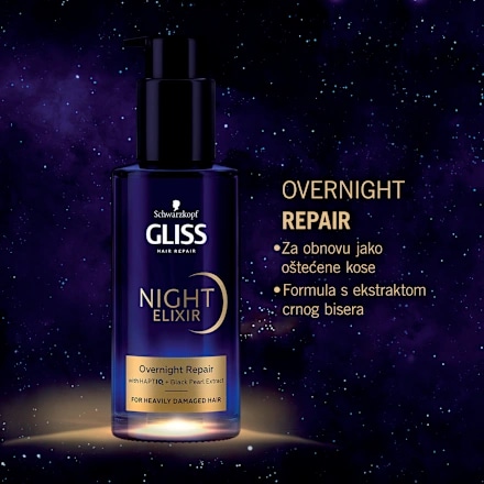 Gliss eliksir za kosu Night Overnight Repair 100 ml Akcija u trgovini Kaufland