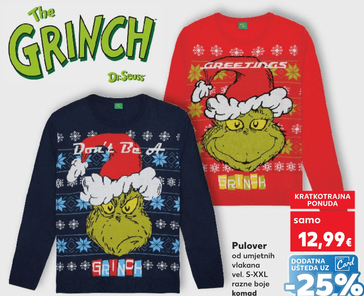 Pulover The Grinch - Akcija u trgovini Kaufland