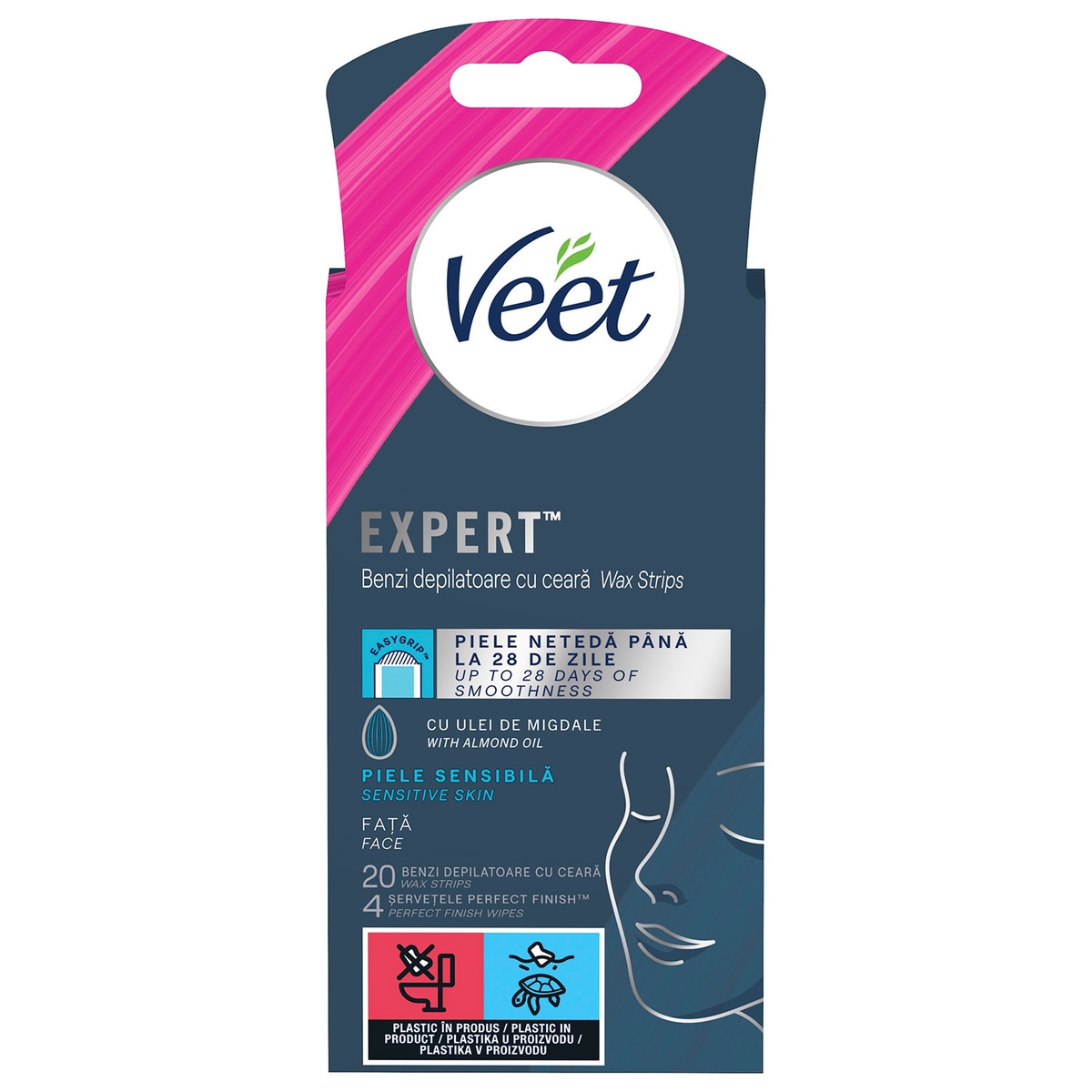 Veet Listići badem za depilaciju lica 20/1 - Akcija u trgovini Bipa