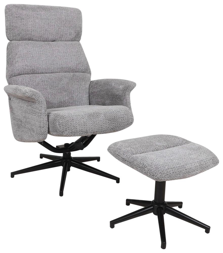 Relaks fotelja i tabure Phillip fotelja dim.: 74x106-96x72-101 cm; tabure dim.: 45x45x39 cm CARRYHOME Akcija u trgovini Lesnina