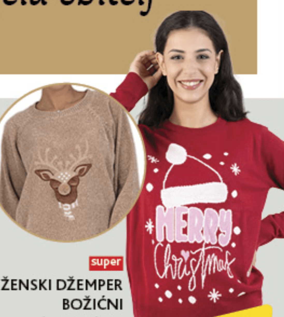 Ženski džemper Božićni - Akcija u trgovini Konzum