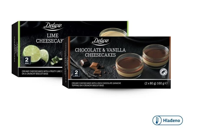 DELUXE Cheesecakes 2 x 80 g ili 2 x 85 g - Akcija u trgovini Lidl