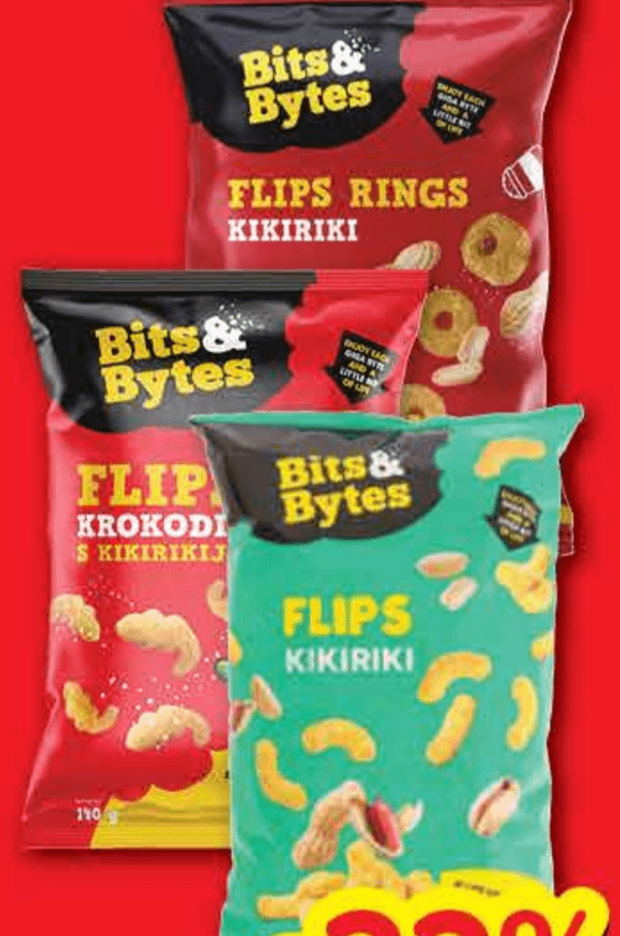 Bits&Bytes Flips 130-150 g - Akcija u trgovini Plodine