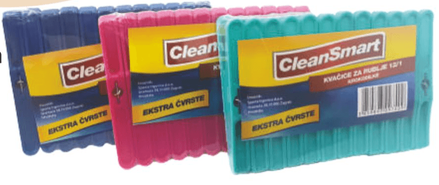 Kvačice za rublje 1 pak, 12 kom CleanSmart - Akcija u trgovini Tommy