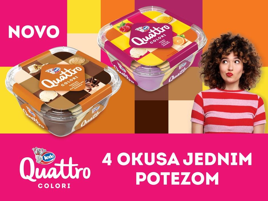 Sladoled Ledo Quattro Colori chocolate 1500 ml - Akcija u trgovini Boso