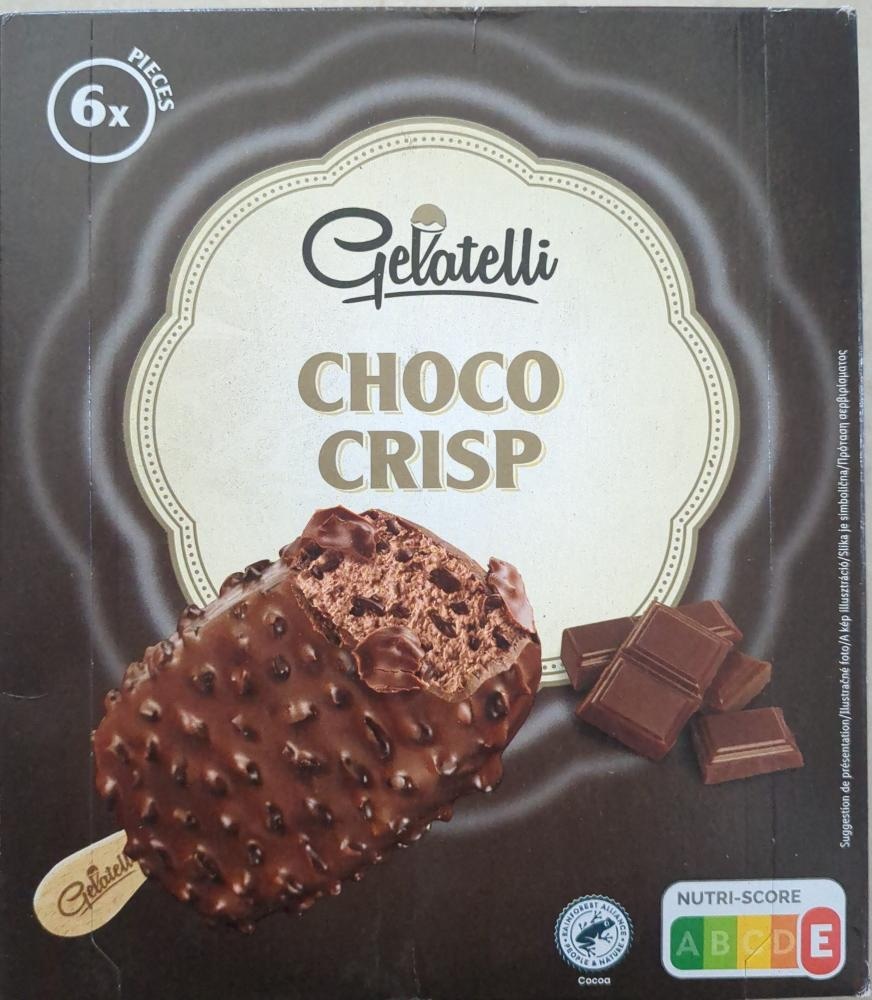 GELATELLI Sladoled na štapiću čoko crisp 6 x 120 ml - Akcija u trgovini Lidl