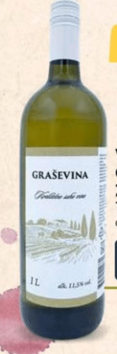 Vino Graševina ZOI 1L - Akcija u trgovini Eurospin