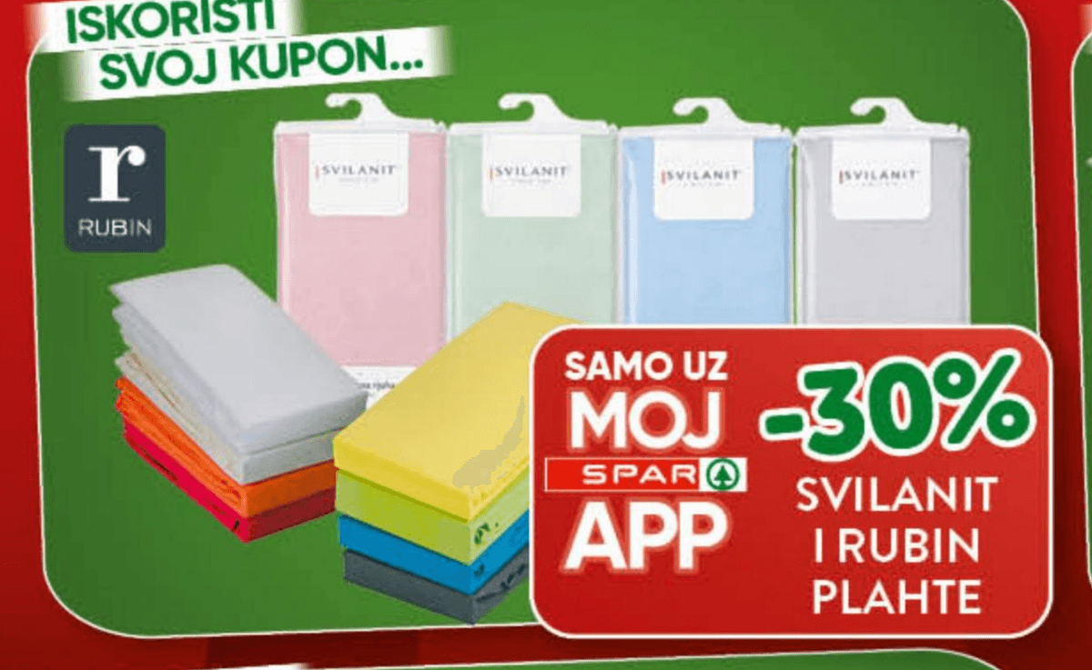 Svilanit i Rubin plahte Svilanit, Rubin - Akcija u trgovini Interspar