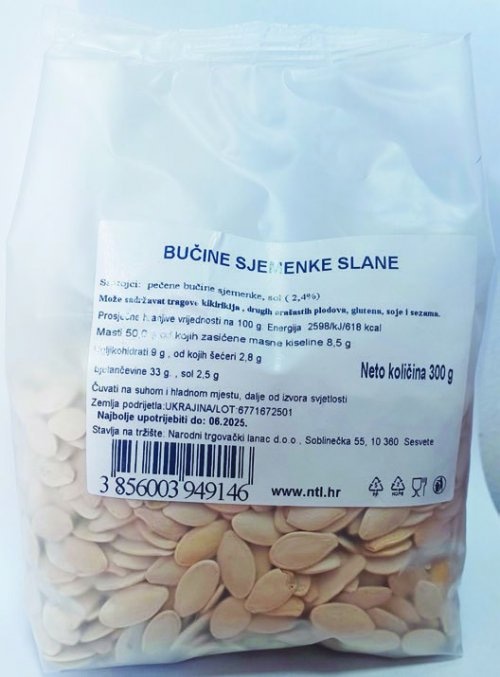 Bučine koštice 300 g - Akcija u trgovini NTL