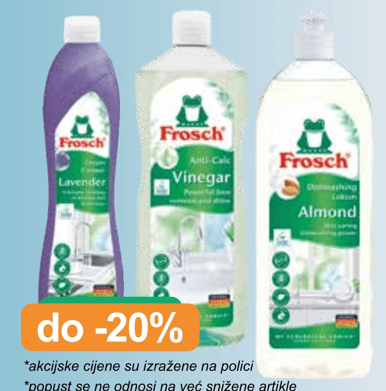 Odabrani Frosch proizvodi za čišćenje - Akcija u trgovini KTC