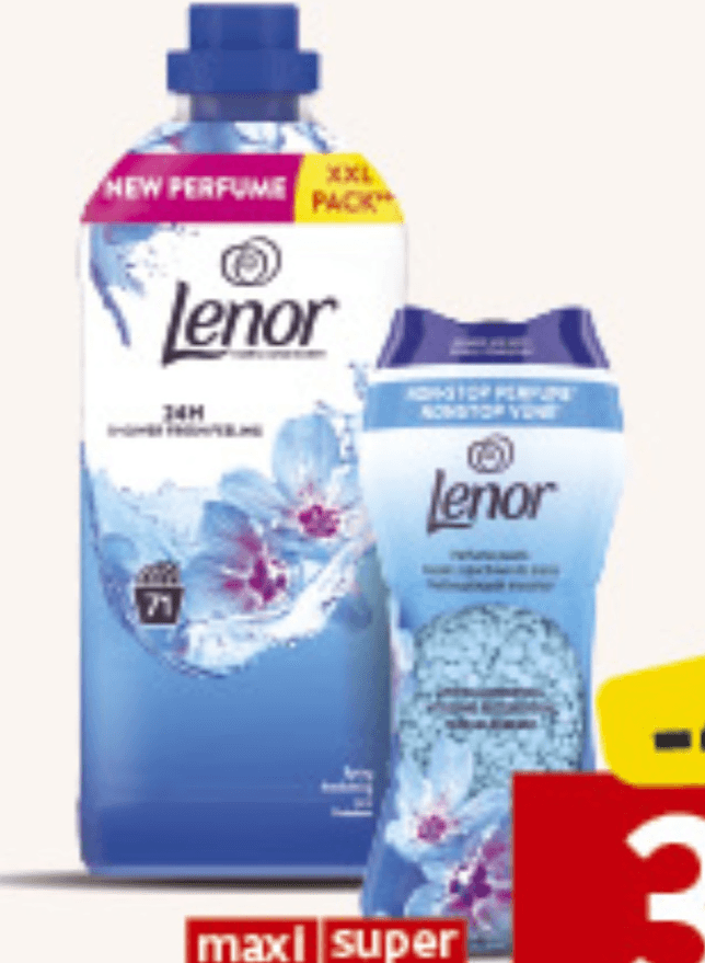 Lenor Omekšivač 1,491l, PERLICE 195g - Akcija u trgovini Konzum