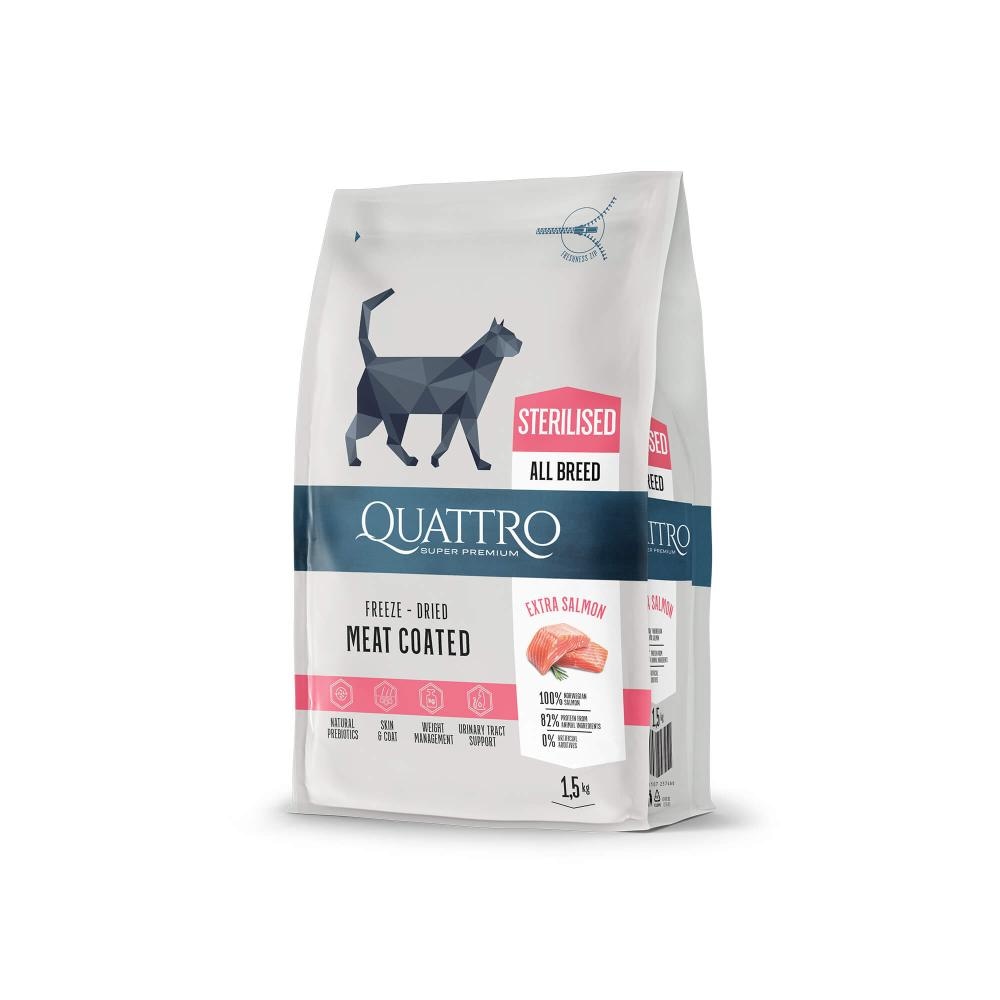 Quattro Mačka Sterilised Adult Losos 1.5 kg - Akcija u trgovini Pet Home
