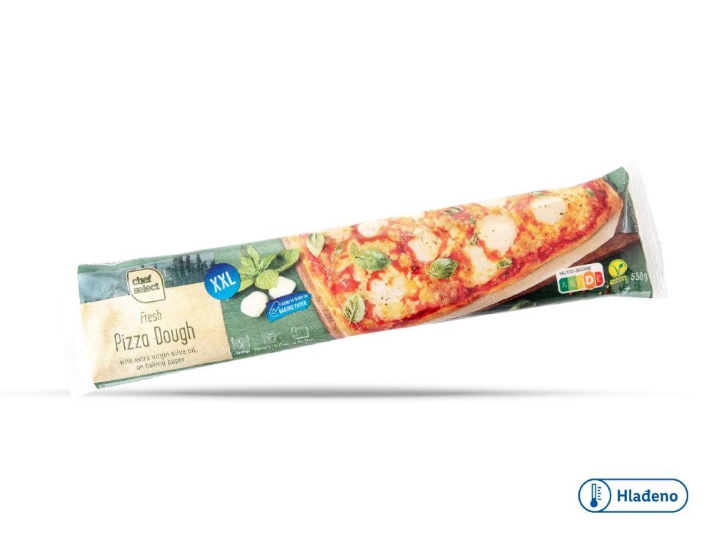 CHEF SELECT Svježe tijesto za pizzu XXL 550 g - Akcija u trgovini Lidl