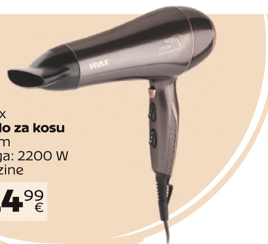Sušilo kose Vivax HD-2201CD - Akcija u trgovini Centar Tehnike