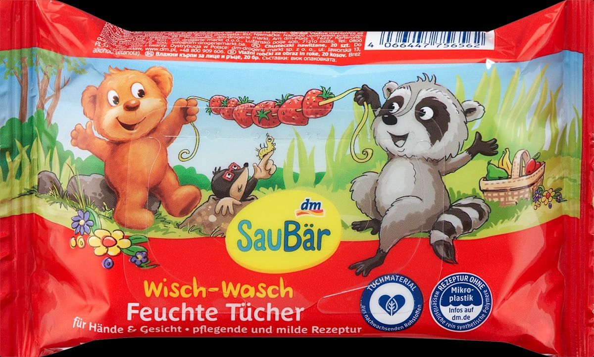 SauBär dječje vlažne maramice 20 kom. - Akcija u trgovini Dm