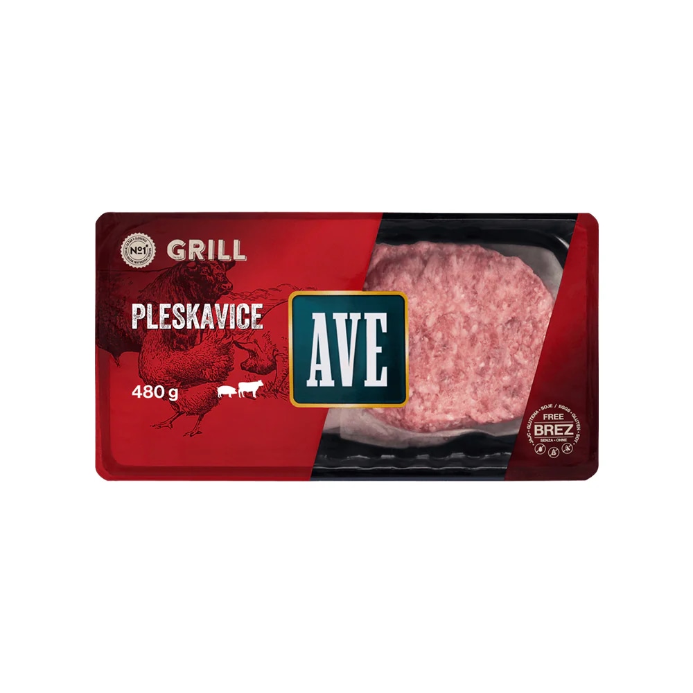 AVE Sarajevske pljeskavice 480g - Akcija u trgovini Konzum