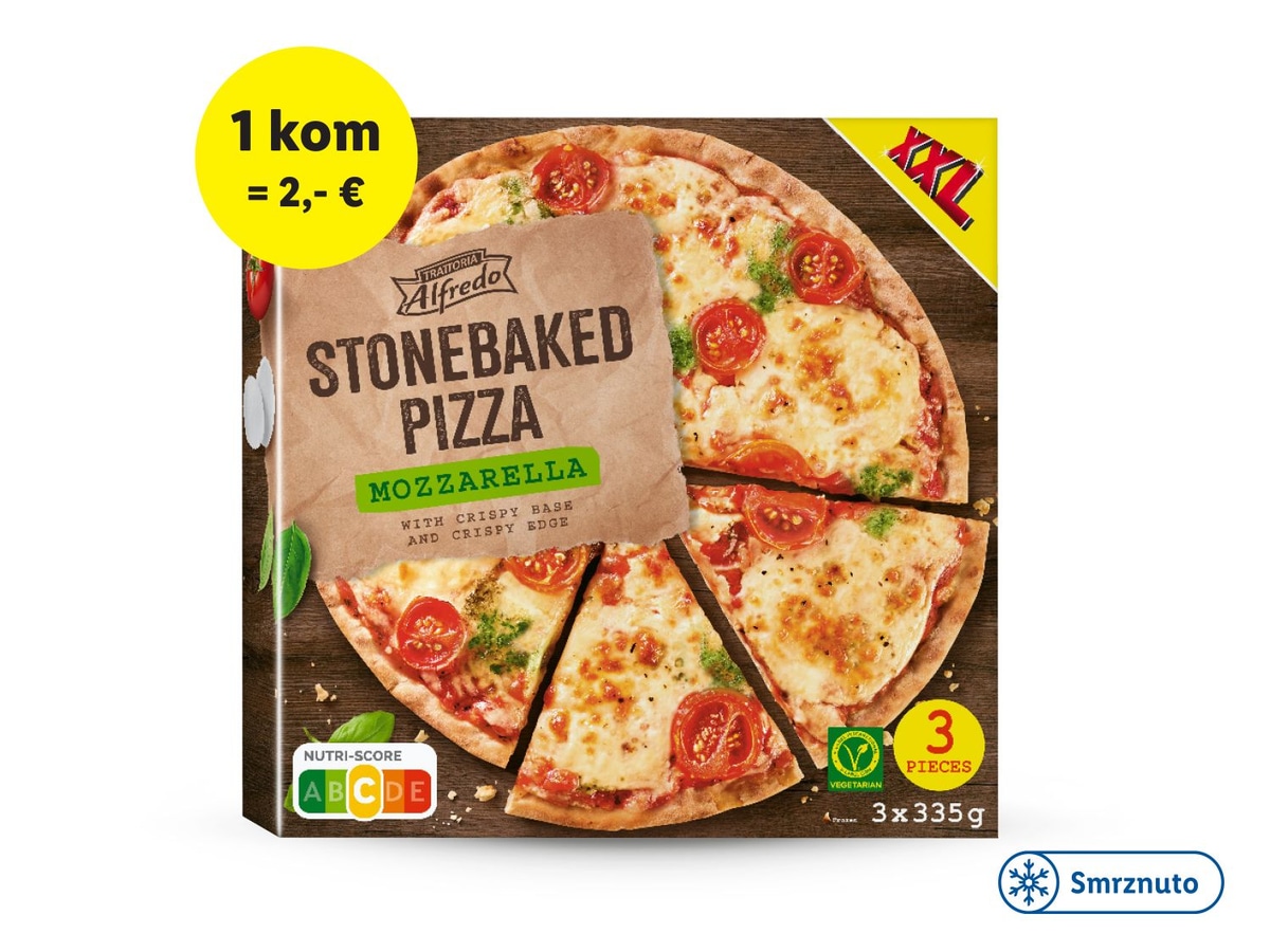 TRATTORIA ALFREDO Pizza Mozzarella XXL 3 x 335 g - Akcija u trgovini Lidl