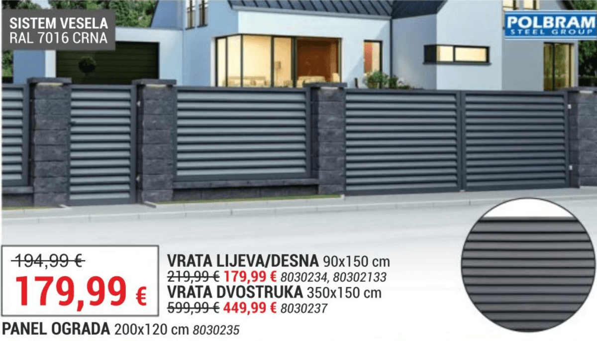 Panel ograda 200x120 cm - Akcija u trgovini Merkury