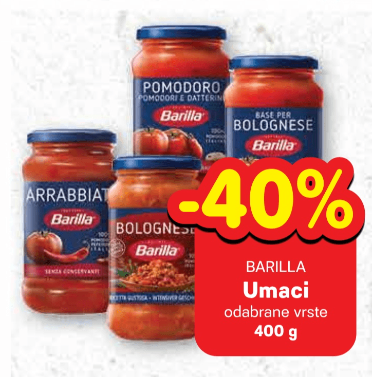Barilla Umaci 400 g - Akcija u trgovini Plodine