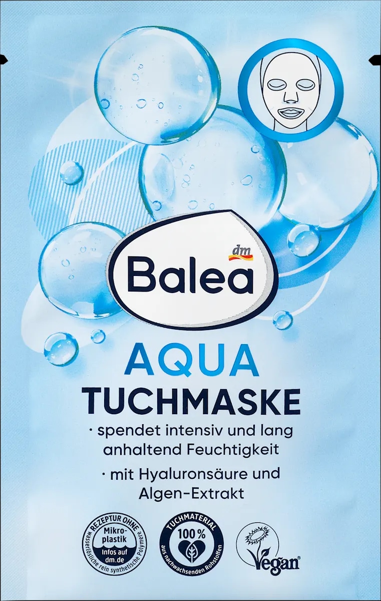 Balea Aqua maska za lice u maramici 1 kom. - Akcija u trgovini Dm