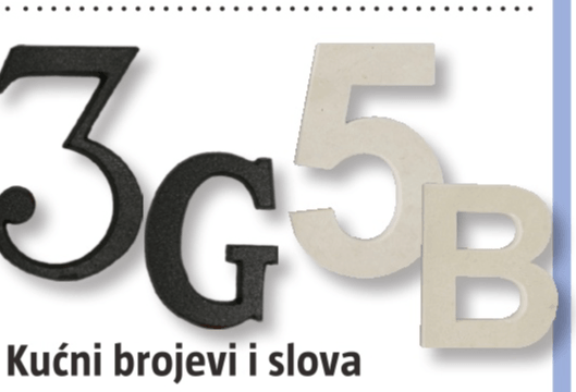 Kućni brojevi i slova - Akcija u trgovini Bauhaus