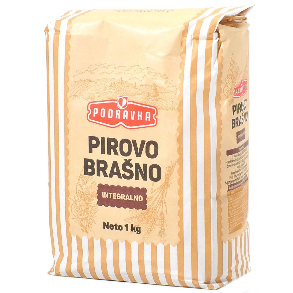 PODRAVKA Pirovo integralno brašno 1kg - Akcija u trgovini Pivac