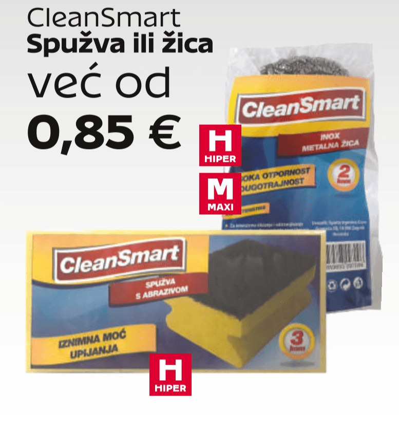 CleanSmart Spužva ili žica - Akcija u trgovini Tommy