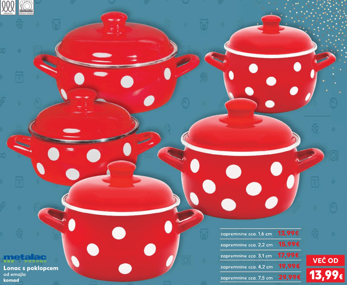 Metalac Lonac s poklopcem cca. 2,2 cm - Akcija u trgovini Kaufland