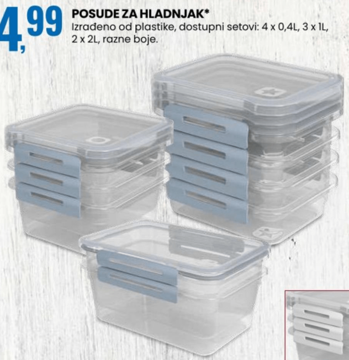 Posude za hladnjak - Akcija u trgovini Eurospin