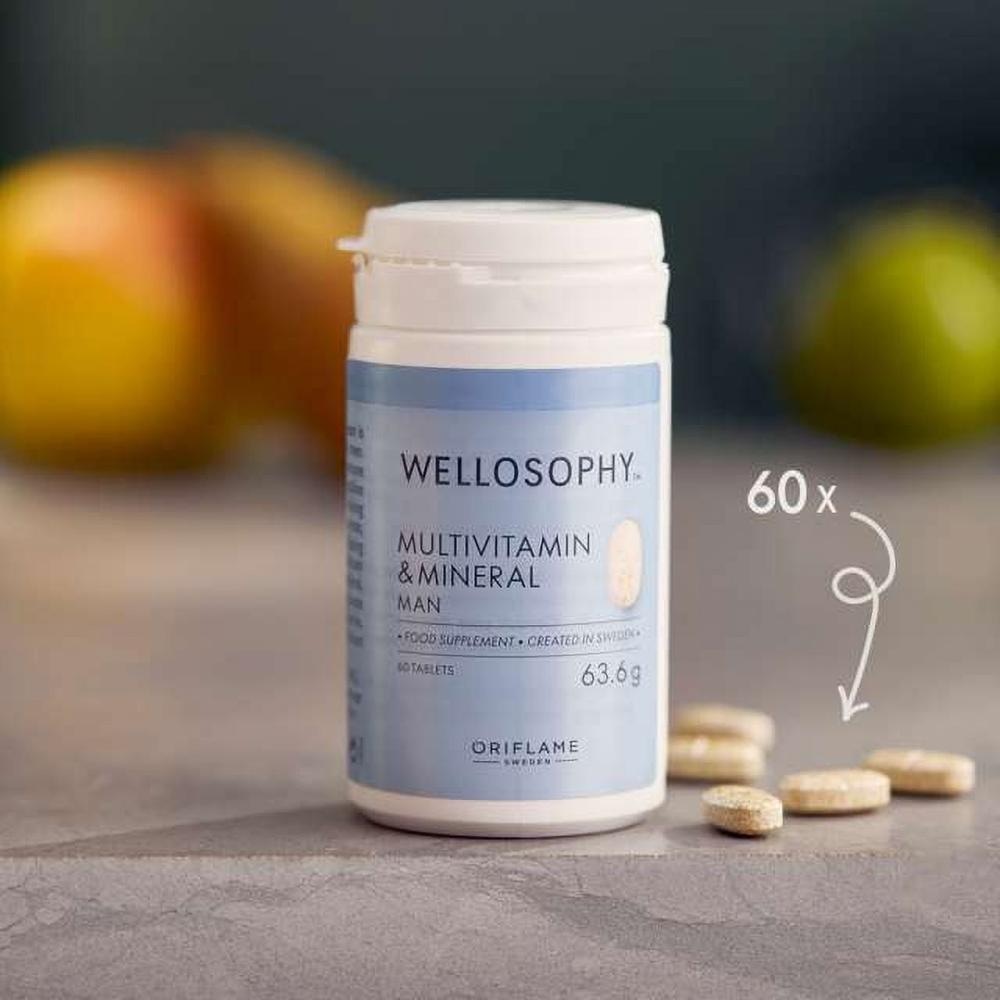 Wellosophy Multivitamin & Mineral Man 60 tableta, 63,6 g - Akcija u trgovini Oriflame