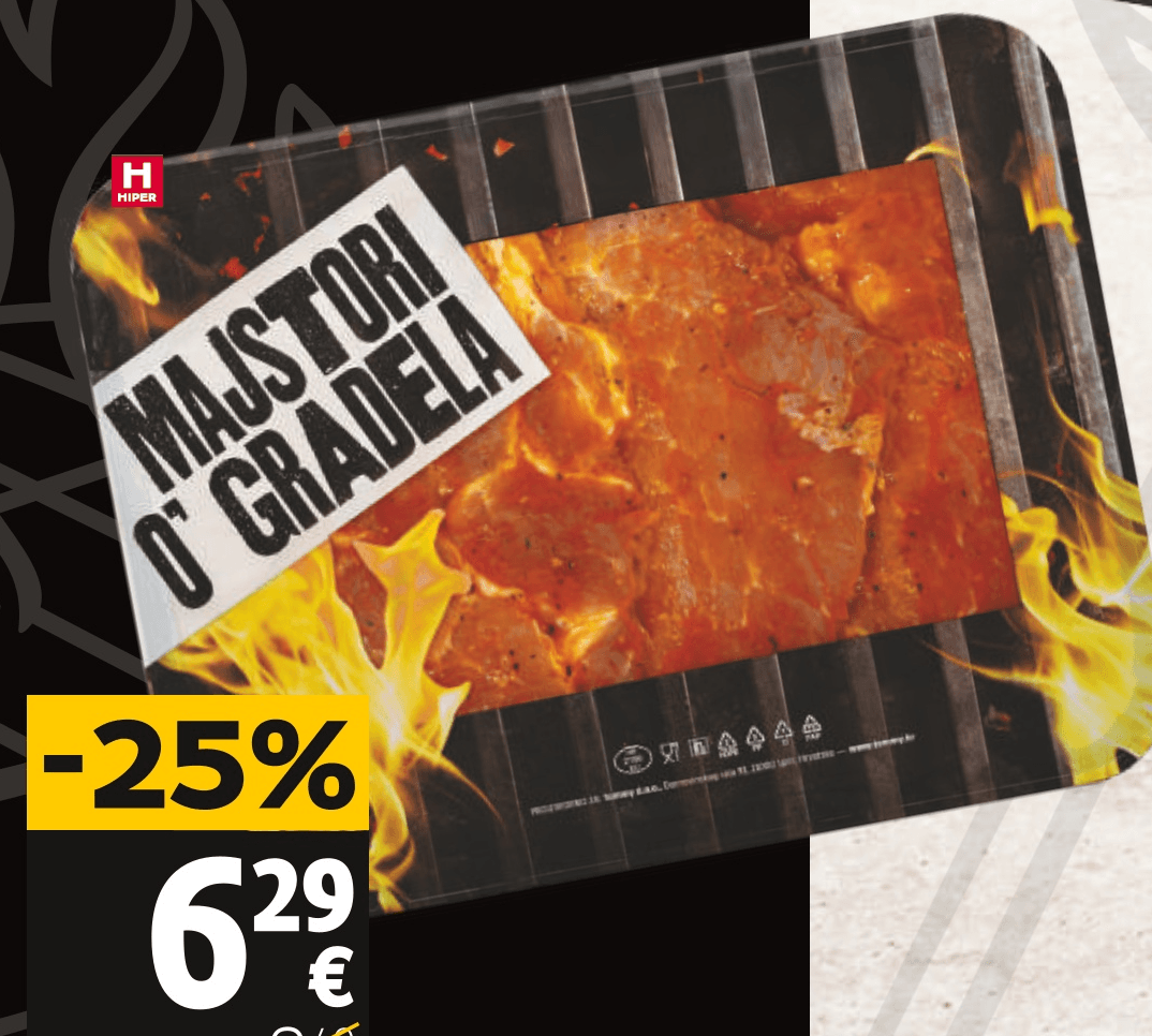 Majstori o' gradela Svinjski vrat 1 kg - Akcija u trgovini Tommy