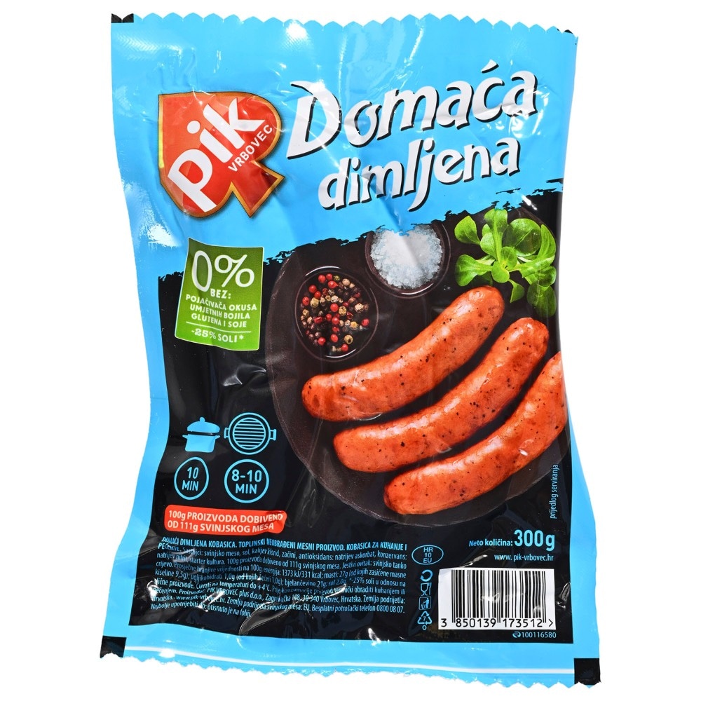 Pik Vrbovec Domaća dimljena kobasica 300 g Akcija u trgovini Vrutak